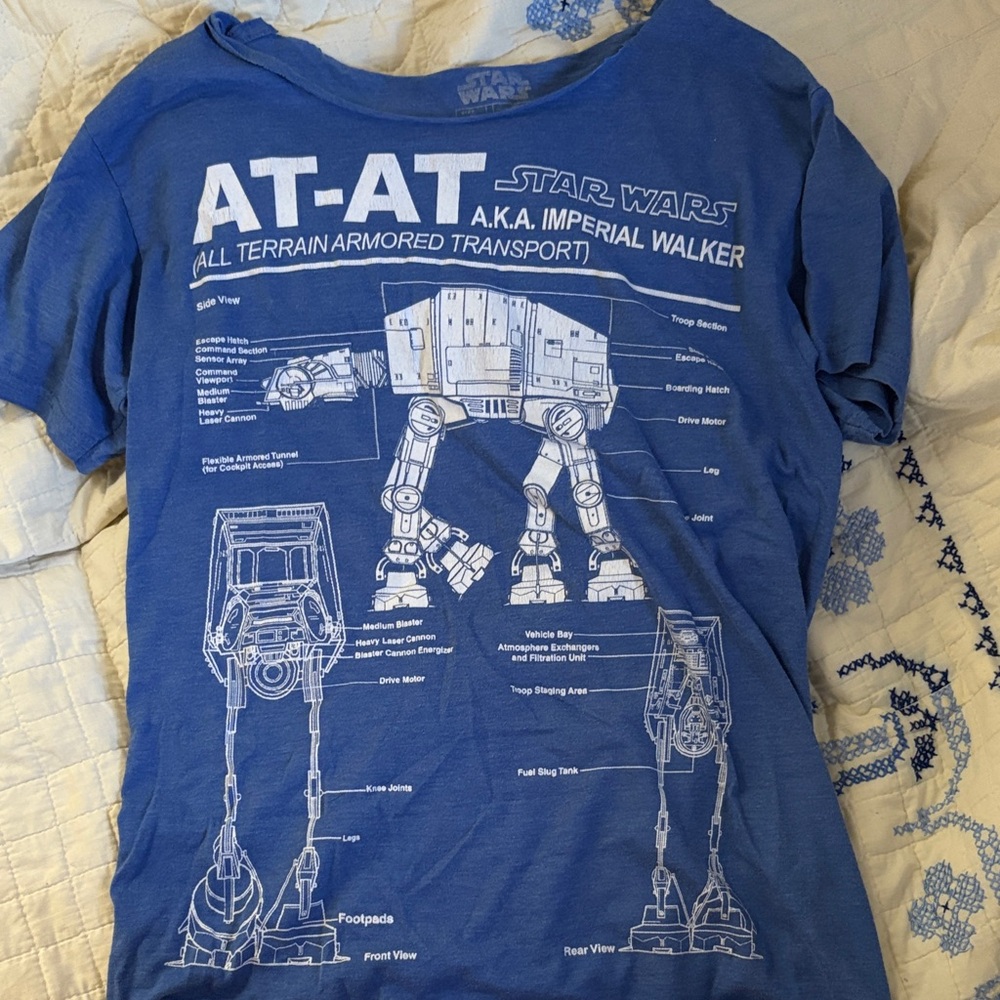 Star Wars Blue AT-AT Schematic Tee